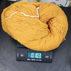 300gm Mustard Golden Yellow Yarn Bundle. 90%wool 10 % Nylon. Super Soft squishy